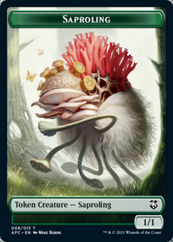 Angel // Saproling Double-Sided Token [Dungeons & Dragons: Adventures in the Forgotten Realms Commander Tokens] | Gear Gaming Bentonville