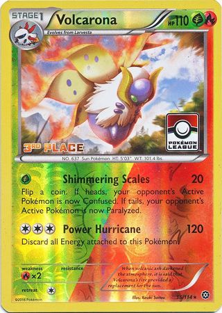 Volcarona (15/114) (League Promo 3rd Place) [XY: Steam Siege] | Gear Gaming Bentonville
