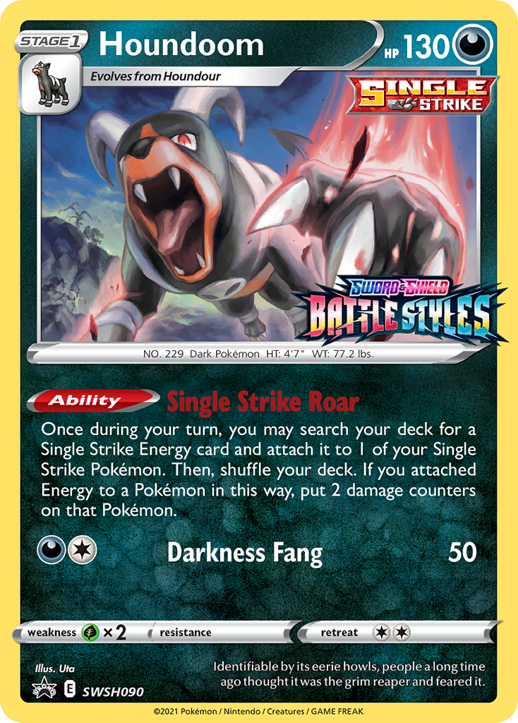 Houndoom (SWSH090) (Prerelease Promo) [Sword & Shield: Black Star Promos] | Gear Gaming Bentonville