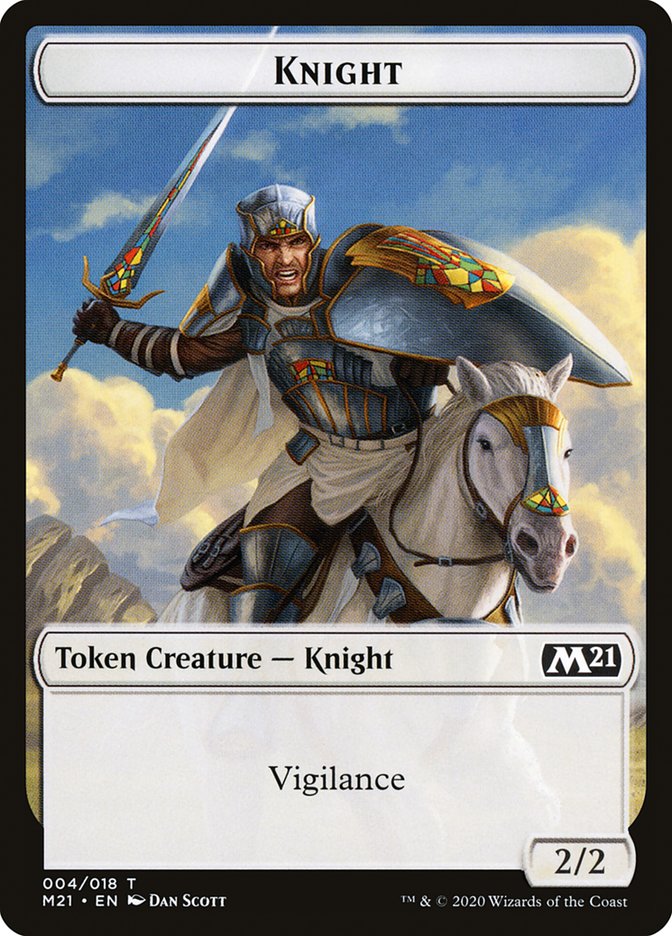 Beast // Knight Double-Sided Token [Core Set 2021 Tokens] | Gear Gaming Bentonville