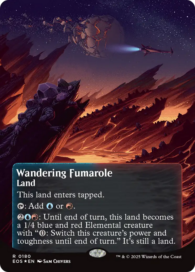Wandering Fumarole (0180) (Borderless) (Galaxy Foil) [Edge of Eternities: Stellar Sights] | Gear Gaming Bentonville