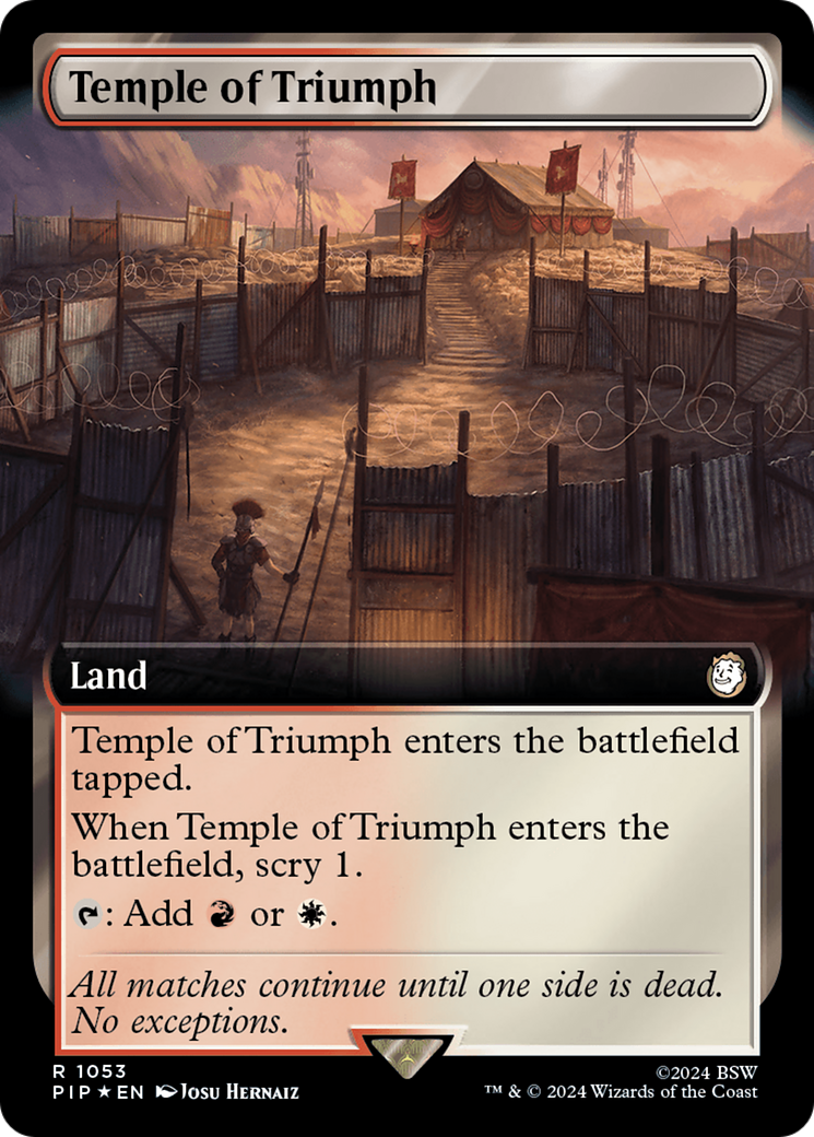 Temple of Triumph (Extended Art) (Surge Foil) [Fallout] | Gear Gaming Bentonville