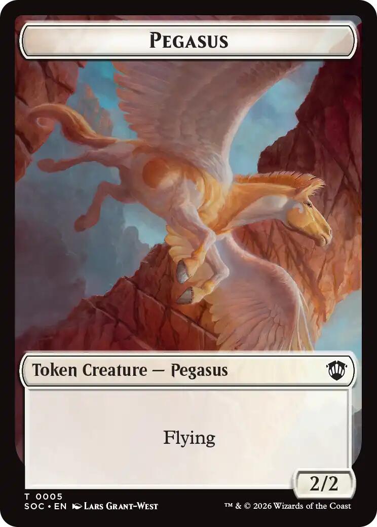 Pegasus // Inkling (0022) Double-Sided Token [Secrets of Strixhaven Commander Tokens] | Gear Gaming Bentonville