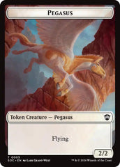 Pegasus // Inkling (0022) Double-Sided Token [Secrets of Strixhaven Commander Tokens] | Gear Gaming Bentonville