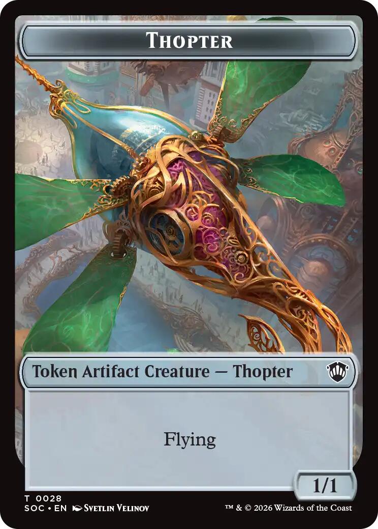 Thopter // Fractal (0004) Double-Sided Token [Secrets of Strixhaven Commander Tokens] | Gear Gaming Bentonville
