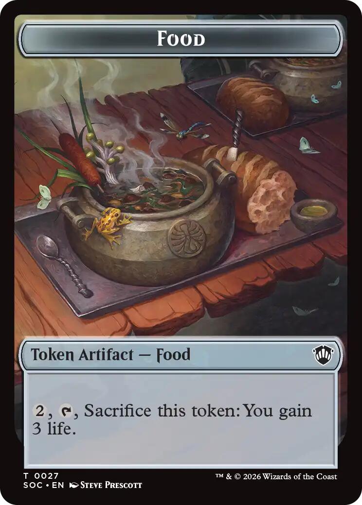 Food // Frog Lizard Double-Sided Token [Secrets of Strixhaven Commander Tokens] | Gear Gaming Bentonville