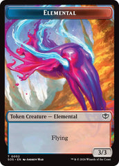 Dragon Illusion // Elemental (0002) Double-Sided Token [Secrets of Strixhaven Commander Tokens] | Gear Gaming Bentonville