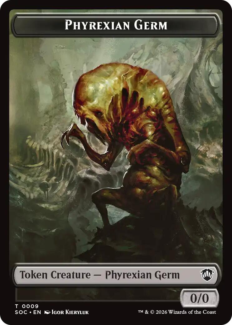 Phyrexian Germ // Thopter Double-Sided Token [Secrets of Strixhaven Commander Tokens] | Gear Gaming Bentonville