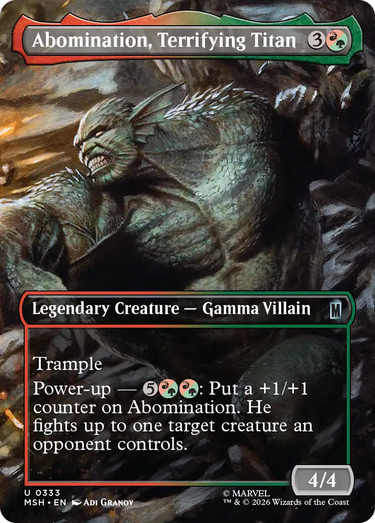 Abomination, Terrifying Titan (Borderless) [Marvel Super Heroes] | Gear Gaming Bentonville