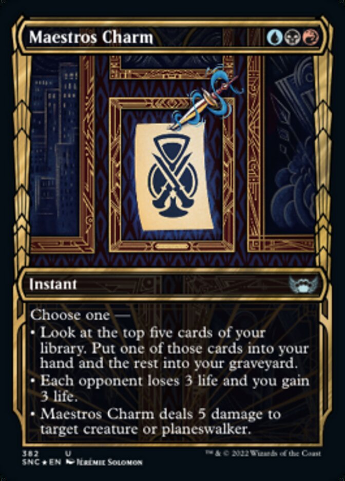 Maestros Charm (Showcase Golden Age Gilded Foil) [Streets of New Capenna] | Gear Gaming Bentonville