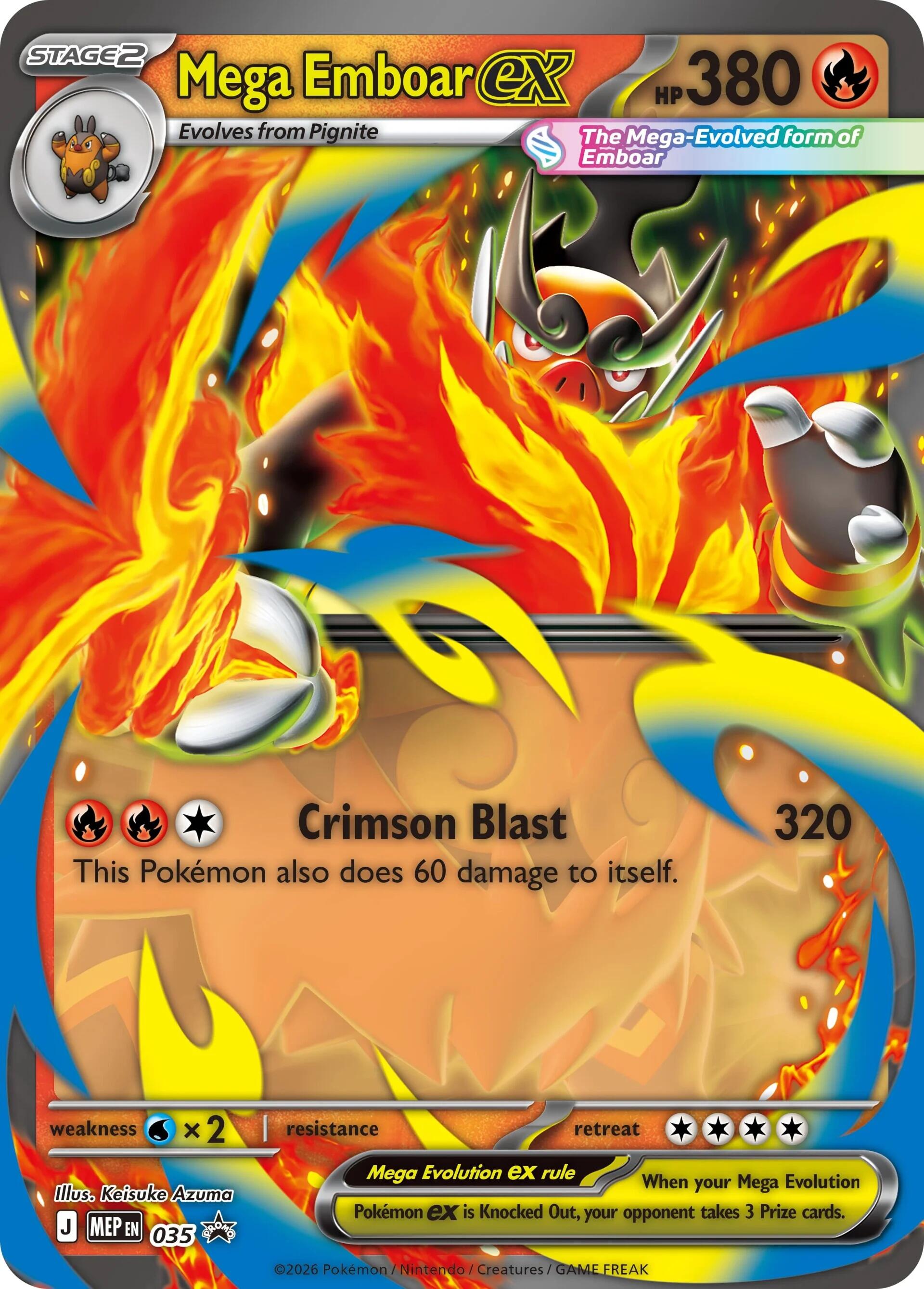 Mega Emboar ex (035) [Mega Evolution Promo] | Gear Gaming Bentonville