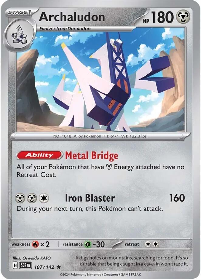 Archaludon (107/142) (Non-Holo) (Deck Exclusive) [Scarlet & Violet: Stellar Crown] | Gear Gaming Bentonville