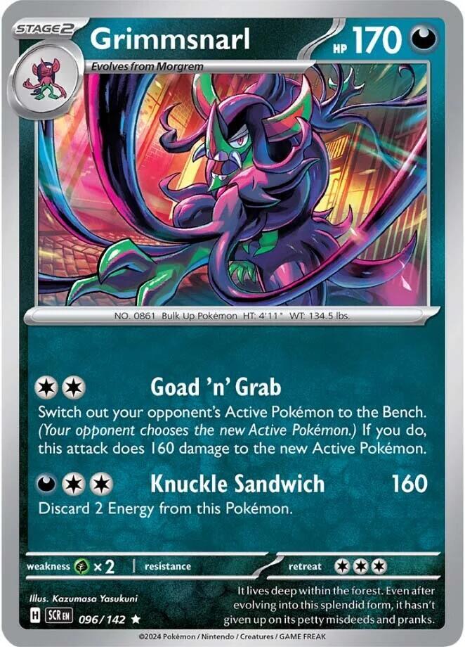 Grimmsnarl (096/142) (Non-Holo) (Deck Exclusive) [Scarlet & Violet: Stellar Crown] | Gear Gaming Bentonville