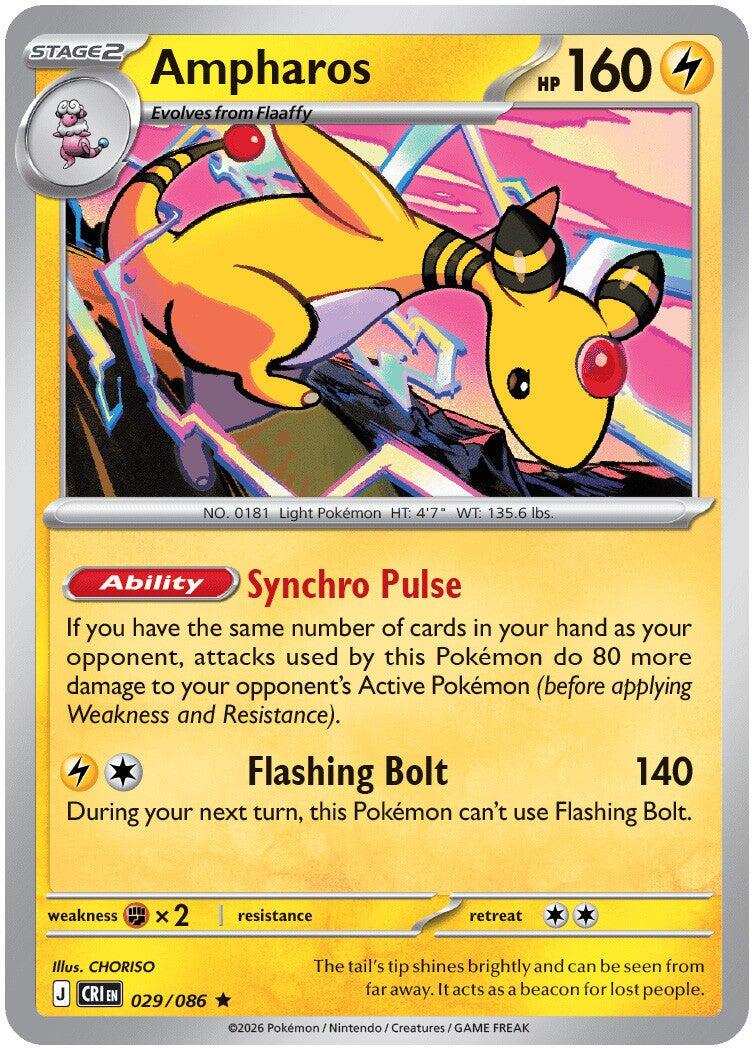 Ampharos (029/086) [Mega Evolution: Chaos Rising] | Gear Gaming Bentonville