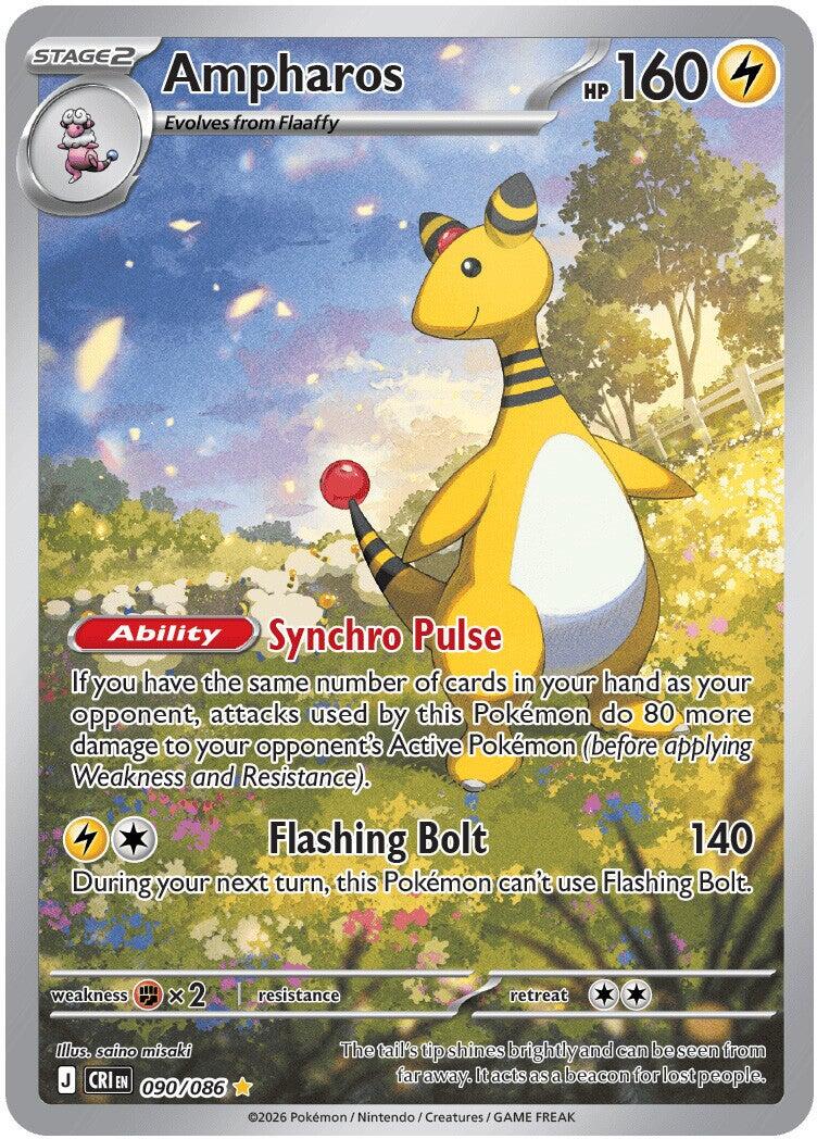 Ampharos (090/086) [Mega Evolution: Chaos Rising] | Gear Gaming Bentonville