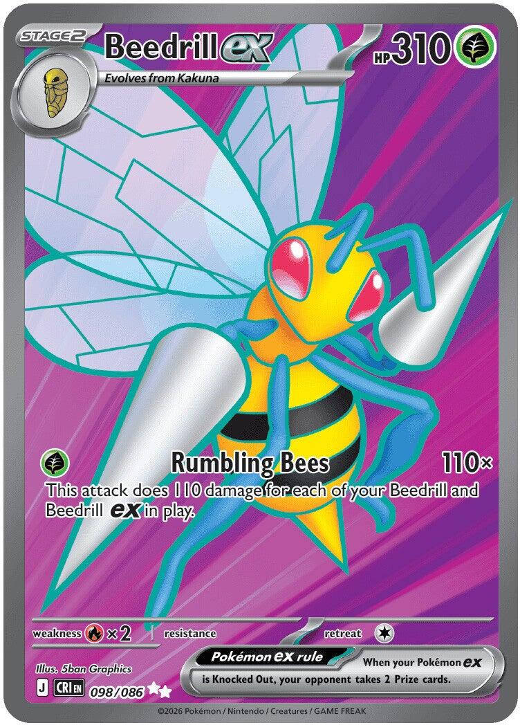 Beedrill ex (098/086) [Mega Evolution: Chaos Rising] | Gear Gaming Bentonville