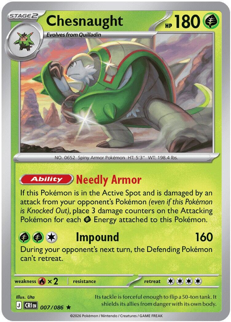 Chesnaught (007/086) [Mega Evolution: Chaos Rising] | Gear Gaming Bentonville
