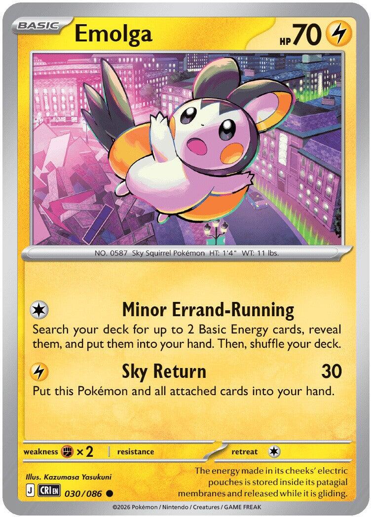 Emolga (030/086) [Mega Evolution: Chaos Rising] | Gear Gaming Bentonville