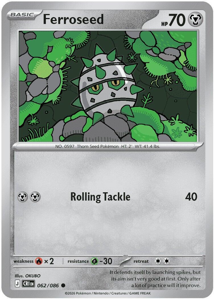 Ferroseed (062/086) [Mega Evolution: Chaos Rising] | Gear Gaming Bentonville