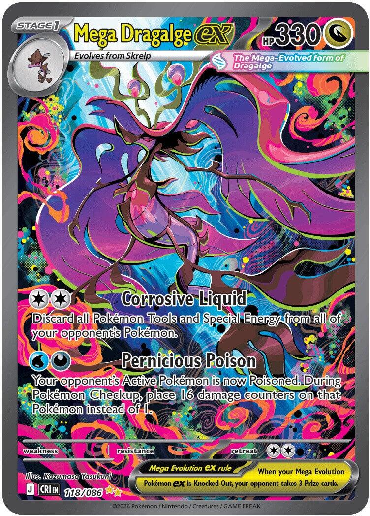 Mega Dragalge ex (118/086) [Mega Evolution: Chaos Rising] | Gear Gaming Bentonville