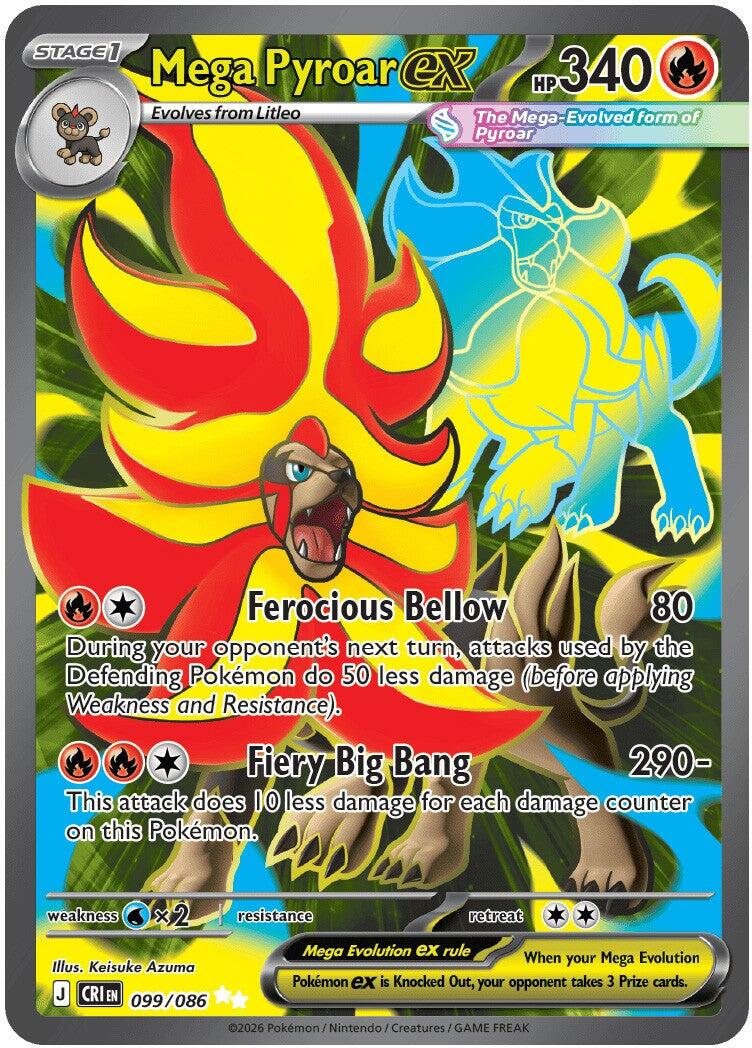 Mega Pyroar ex (099/086) [Mega Evolution: Chaos Rising] | Gear Gaming Bentonville