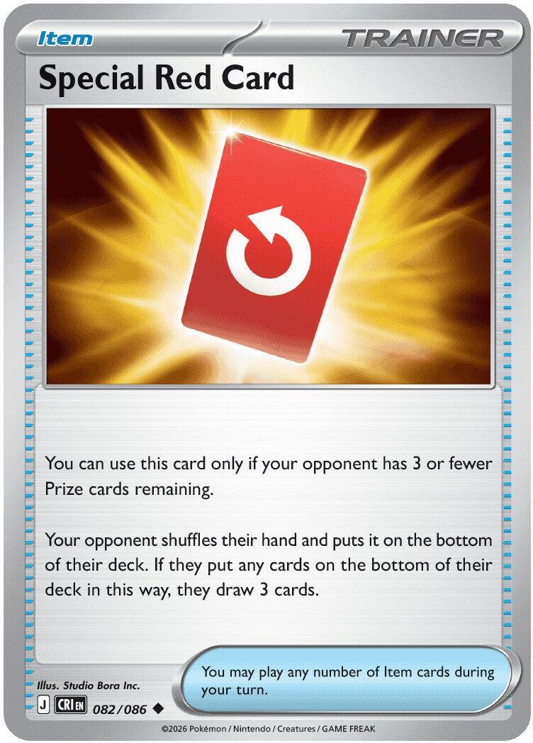 Special Red Card (082/086) [Mega Evolution: Chaos Rising] | Gear Gaming Bentonville