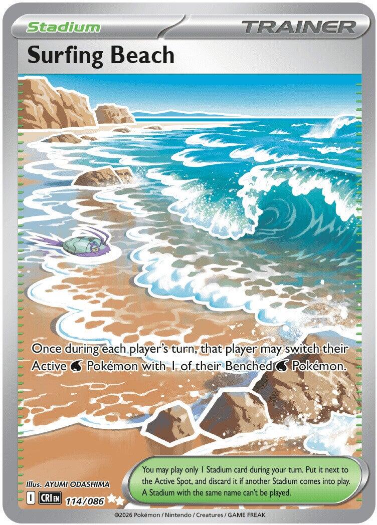 Surfing Beach (114/086) [Mega Evolution: Chaos Rising] | Gear Gaming Bentonville