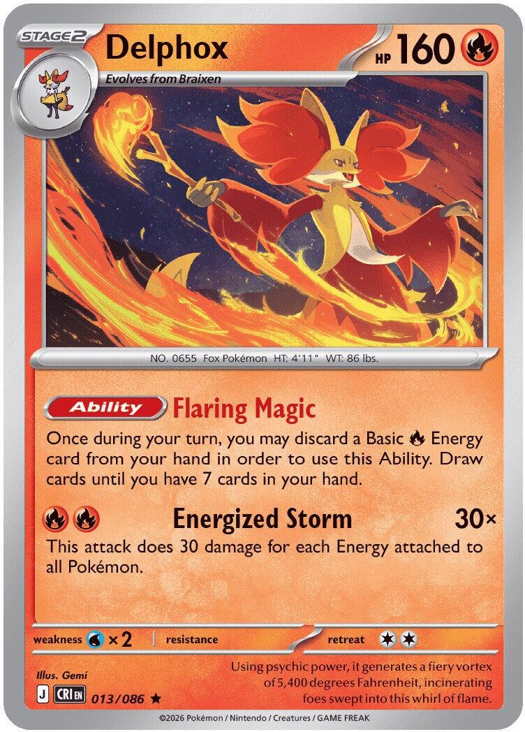 Delphox (013/086) (Deck Exclusive) [Mega Evolution: Chaos Rising] | Gear Gaming Bentonville