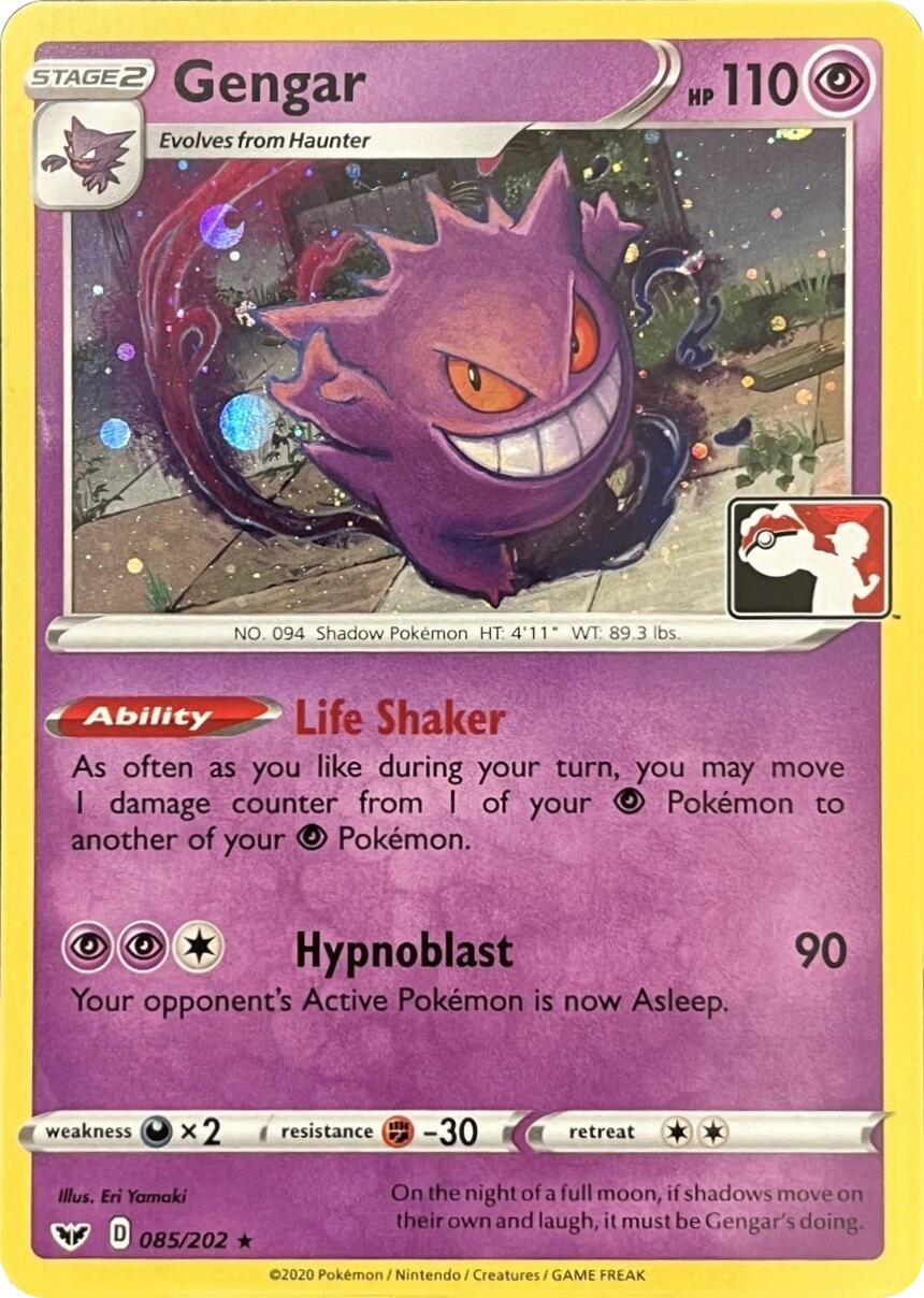 Gengar (085/202) (Library Exclusive) [Sword & Shield: Base Set] | Gear Gaming Bentonville