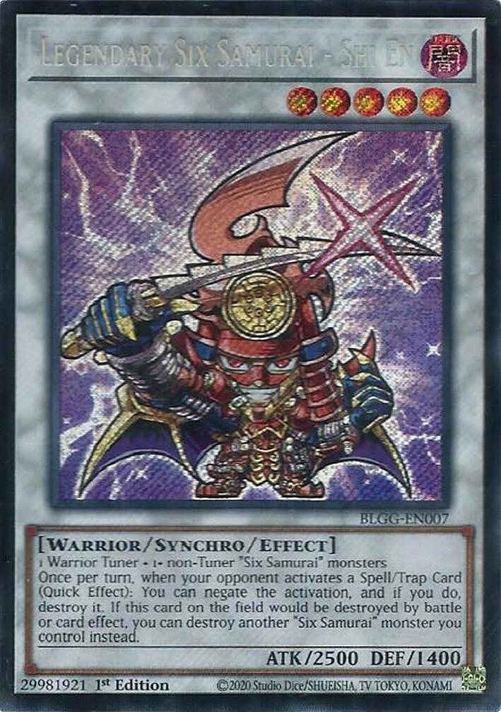 Legendary Six Samurai - Shi En [BLGG-EN007] Secret Rare | Gear Gaming Bentonville