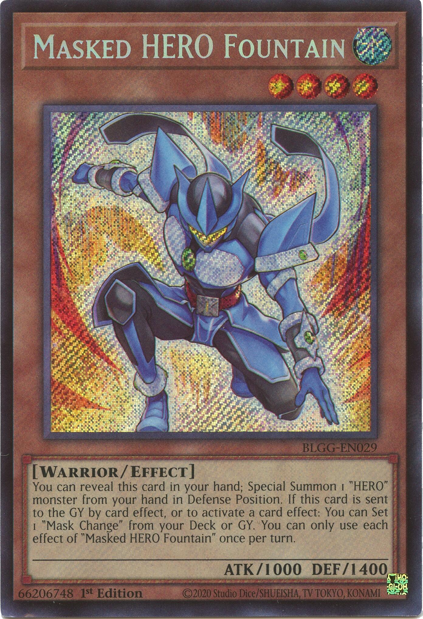 Masked HERO Fountain [BLGG-EN029] Secret Rare | Gear Gaming Bentonville