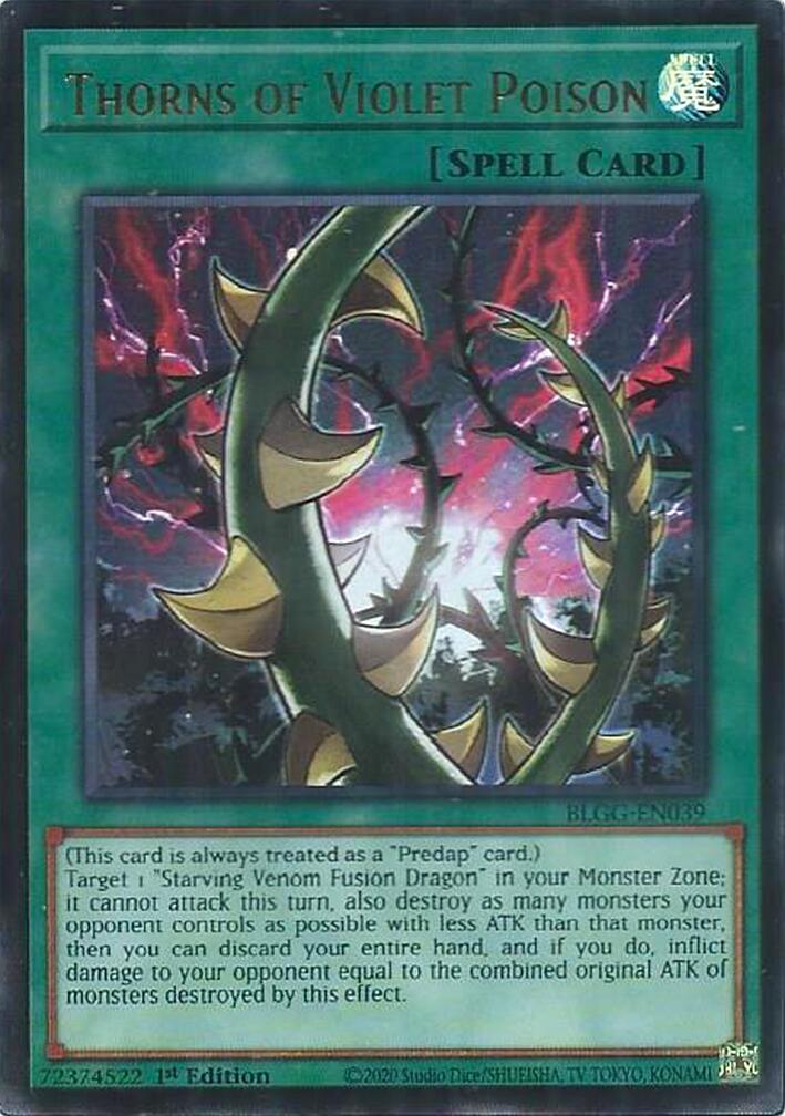 Thorns of Violet Poison [BLGG-EN039] Ultra Rare | Gear Gaming Bentonville