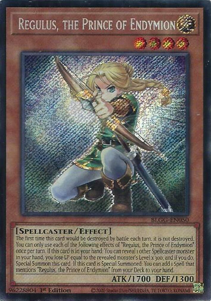 Regulus, the Prince of Endymion [BLGG-EN050] Secret Rare | Gear Gaming Bentonville