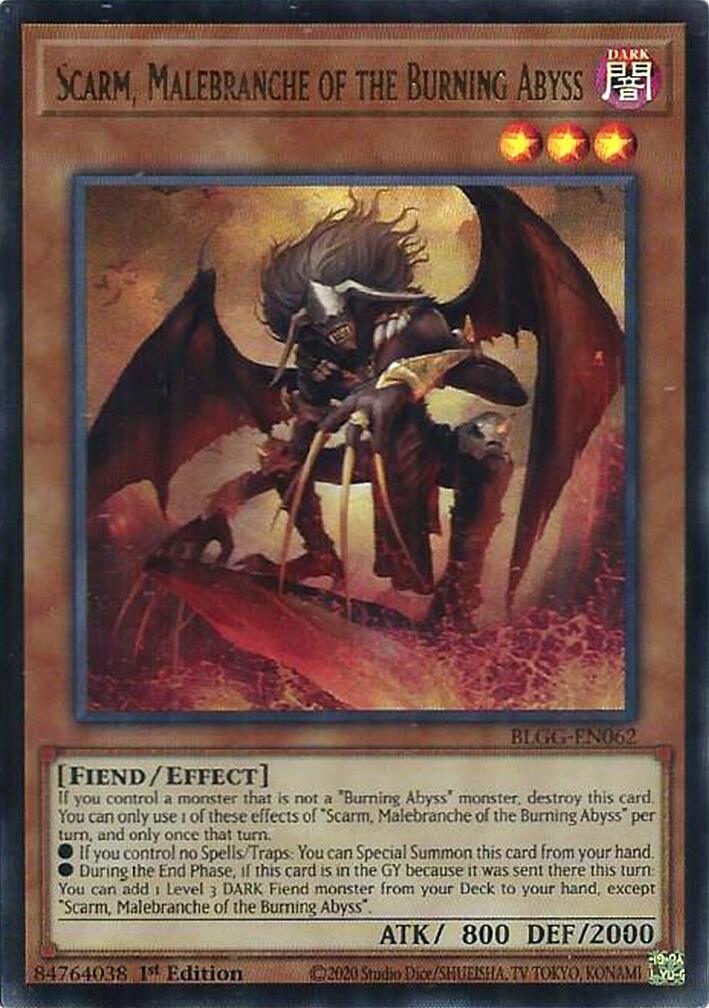 Scarm, Malebranche of the Burning Abyss [BLGG-EN062] Ultra Rare | Gear Gaming Bentonville
