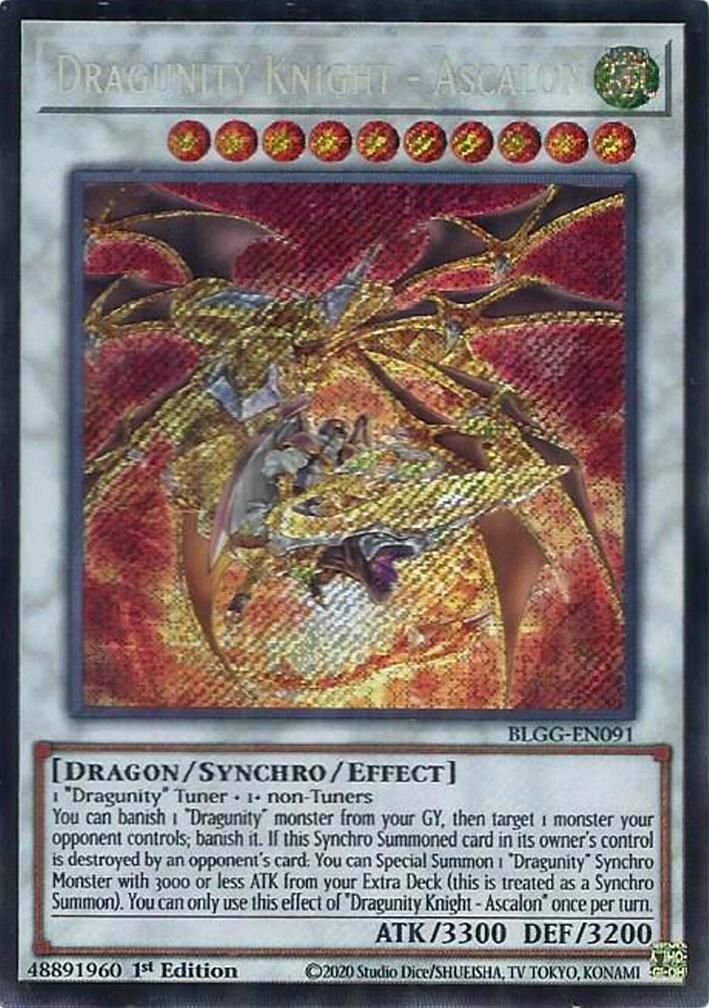 Dragunity Knight - Ascalon [BLGG-EN091] Secret Rare | Gear Gaming Bentonville