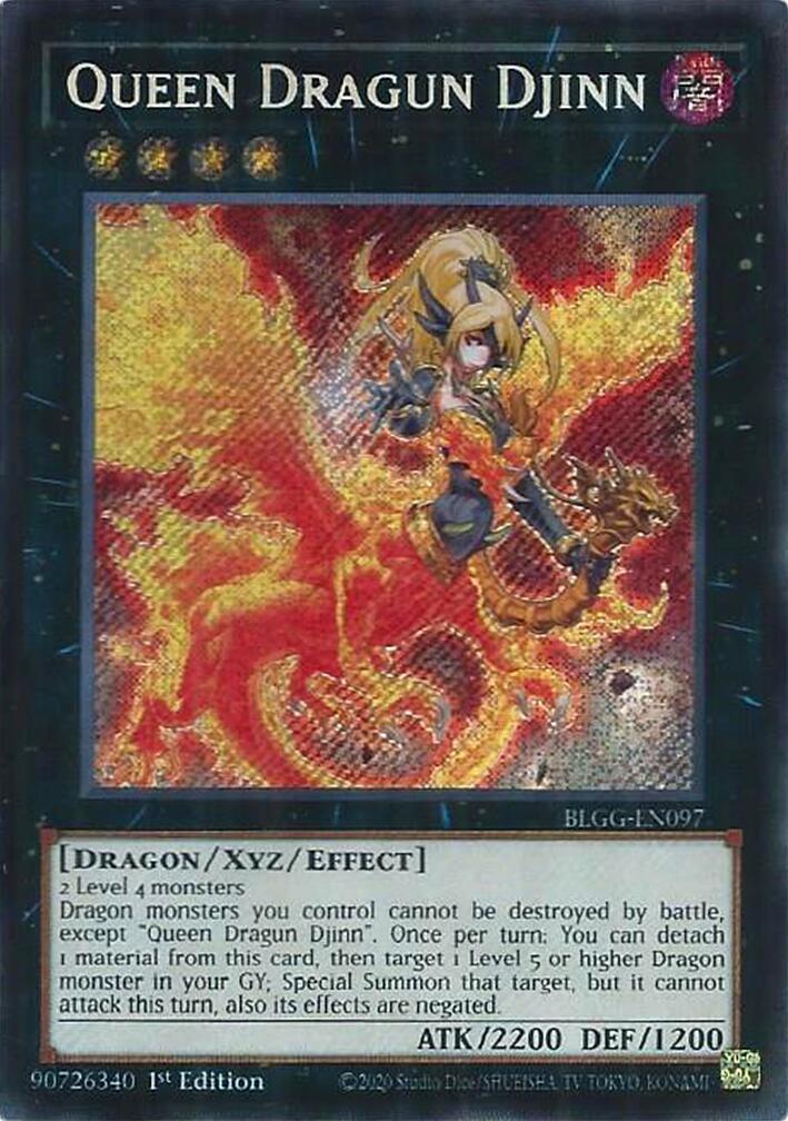 Queen Dragun Djinn [BLGG-EN097] Secret Rare | Gear Gaming Bentonville