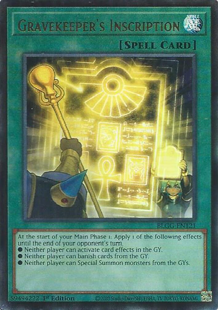 Gravekeeper's Inscription [BLGG-EN121] Ultra Rare | Gear Gaming Bentonville