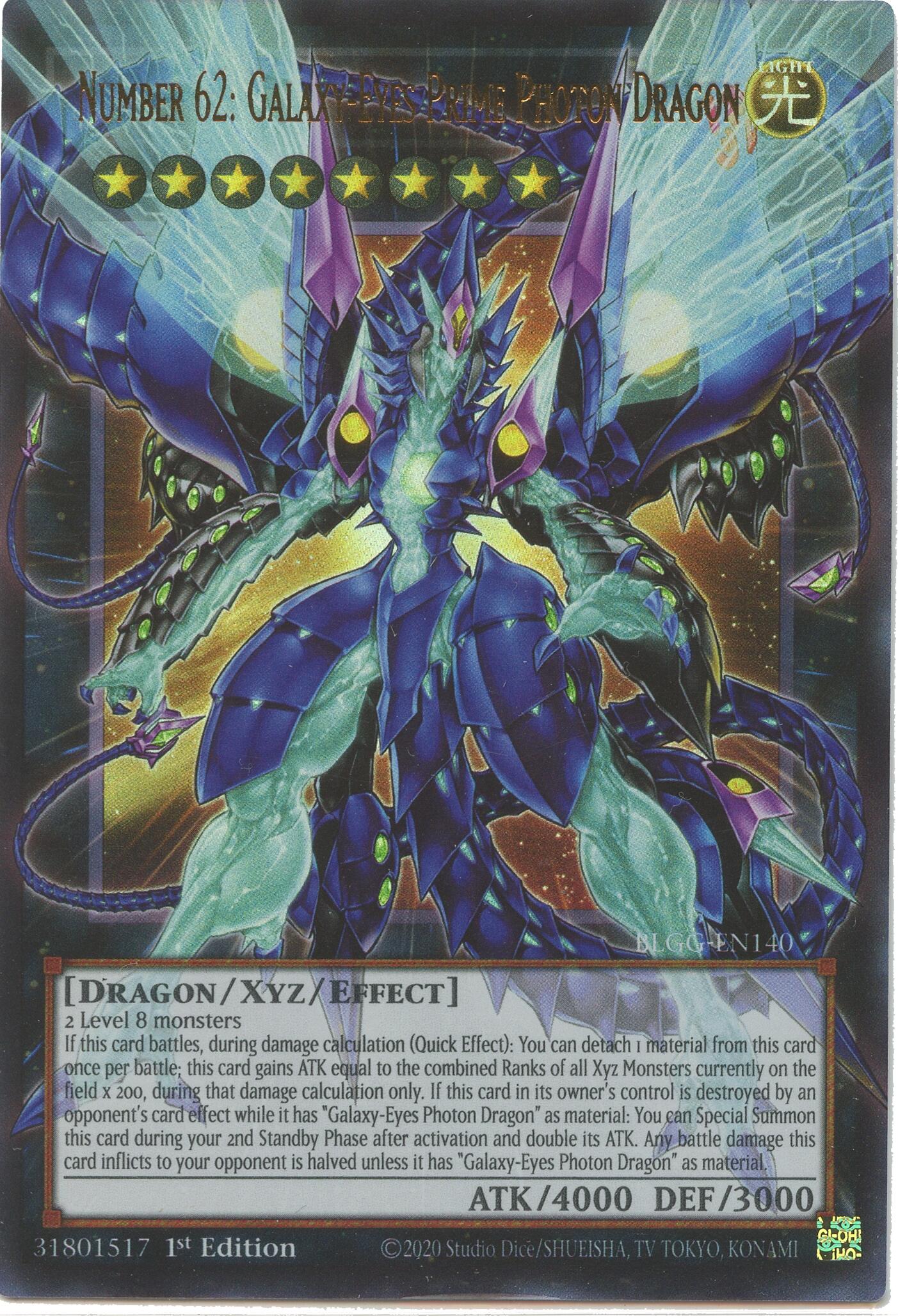 Number 62: Galaxy-Eyes Prime Photon Dragon [BLGG-EN140] Ultra Rare | Gear Gaming Bentonville