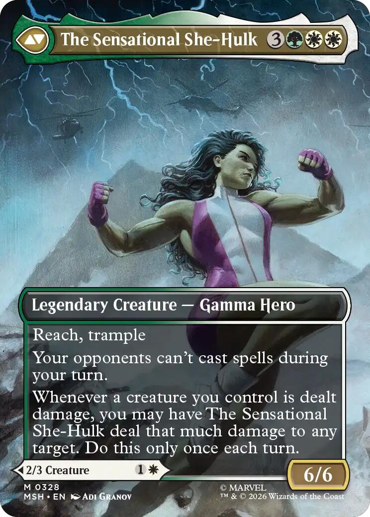 Jennifer Walters // The Sensational She-Hulk (Borderless) (0328) [Marvel Super Heroes] | Gear Gaming Bentonville