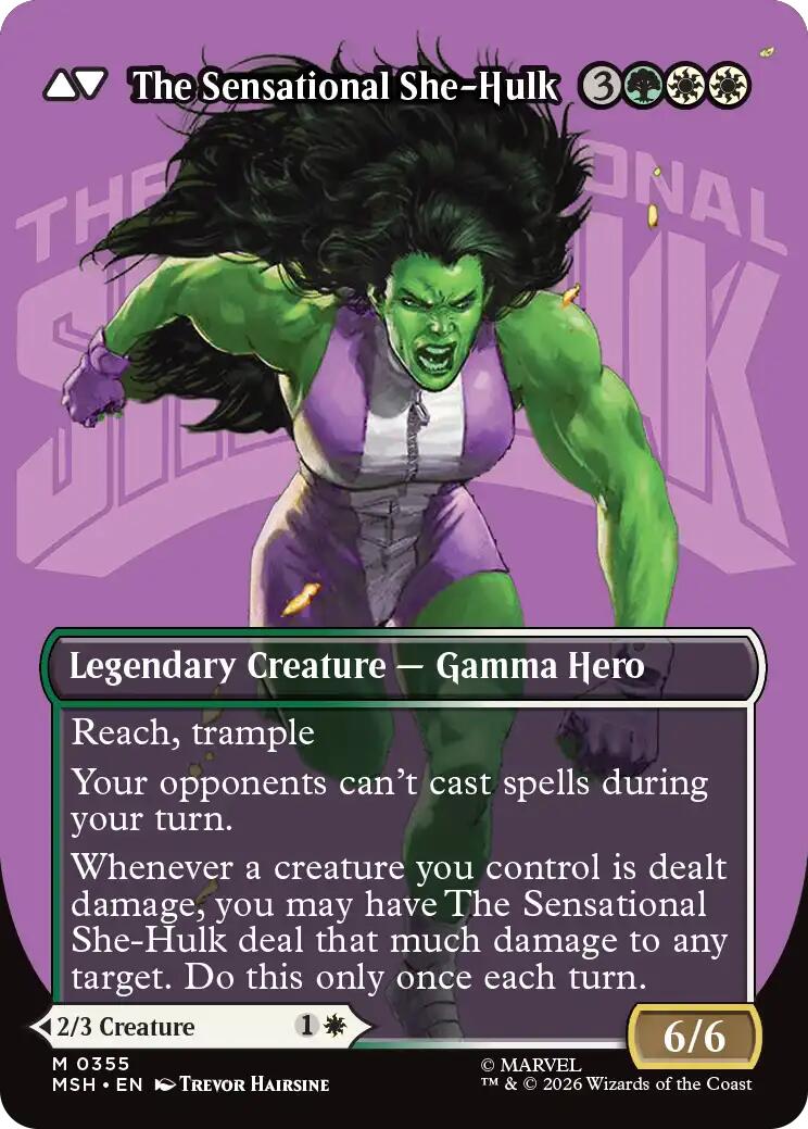 Jennifer Walters // The Sensational She-Hulk (Borderless) (0355) [Marvel Super Heroes] | Gear Gaming Bentonville