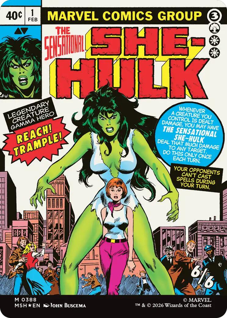Jennifer Walters // The Sensational She-Hulk (Borderless) (0388) [Marvel Super Heroes] | Gear Gaming Bentonville