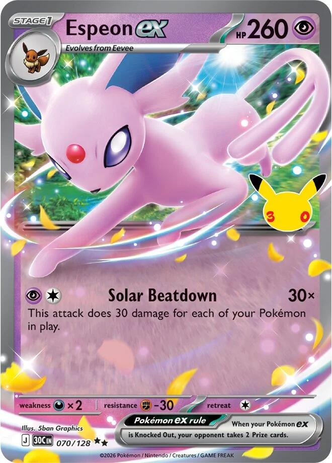 Espeon ex (070/128) [Mega Evolution: 30th Celebration] | Gear Gaming Bentonville