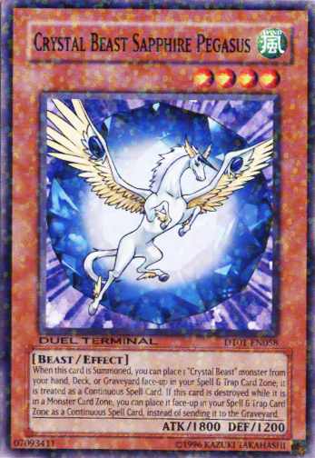 Crystal Beast Sapphire Pegasus [DT01-EN058] Common | Gear Gaming Bentonville