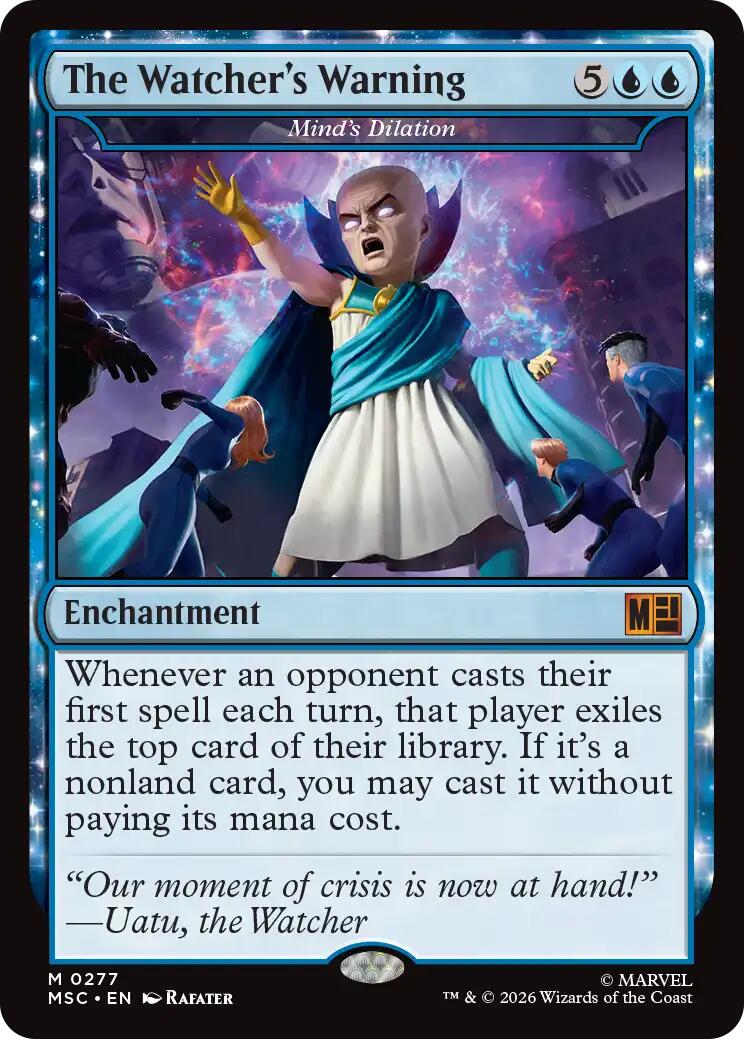 The Watcher's Warning - Mind's Dilation (Surge Foil) [Marvel Super Heroes Commander] | Gear Gaming Bentonville