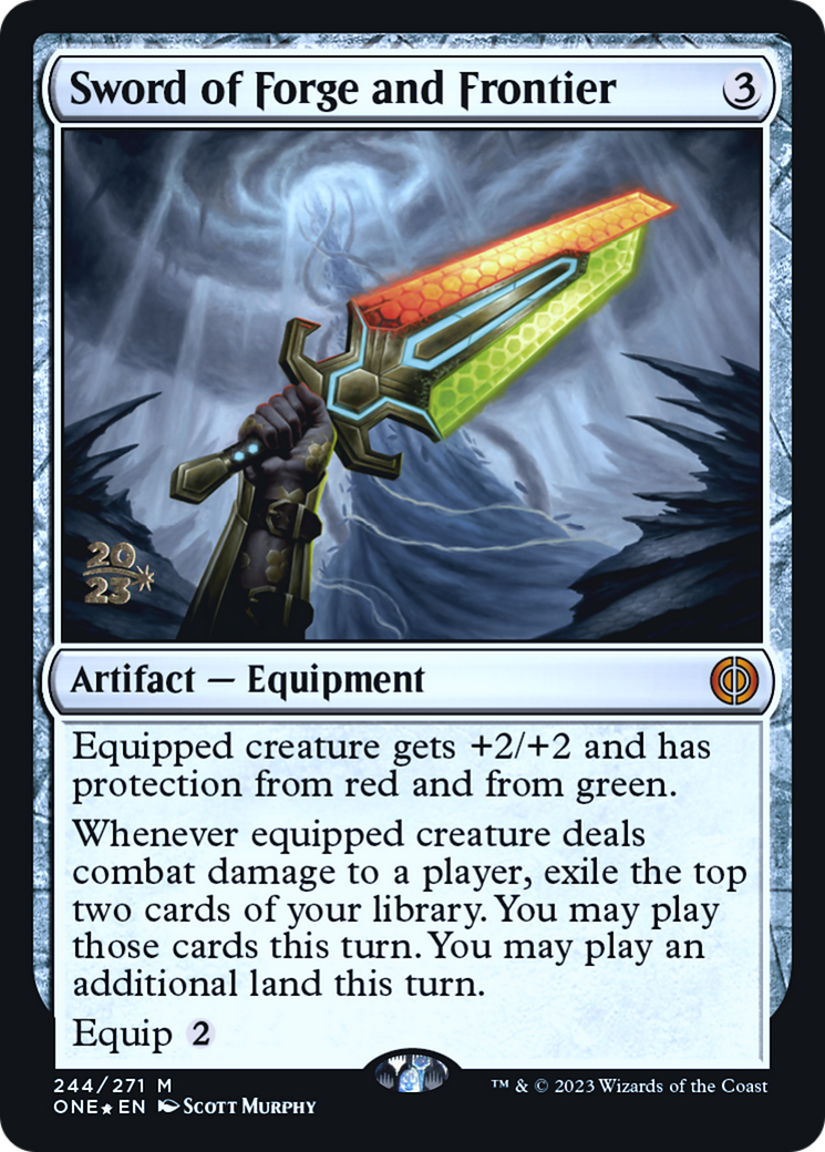 Sword of Forge and Frontier [Phyrexia: All Will Be One Prerelease Promos] | Gear Gaming Bentonville
