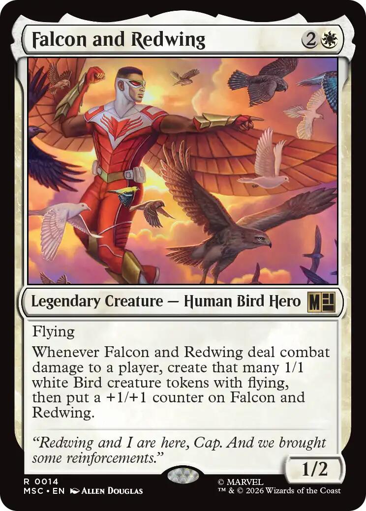 Falcon and Redwing (Surge Foil) [Marvel Super Heroes Commander] | Gear Gaming Bentonville
