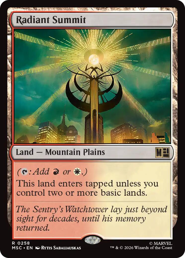 Radiant Summit (Surge Foil) [Marvel Super Heroes Commander] | Gear Gaming Bentonville