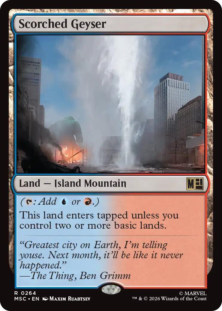 Scorched Geyser (Surge Foil) [Marvel Super Heroes Commander] | Gear Gaming Bentonville