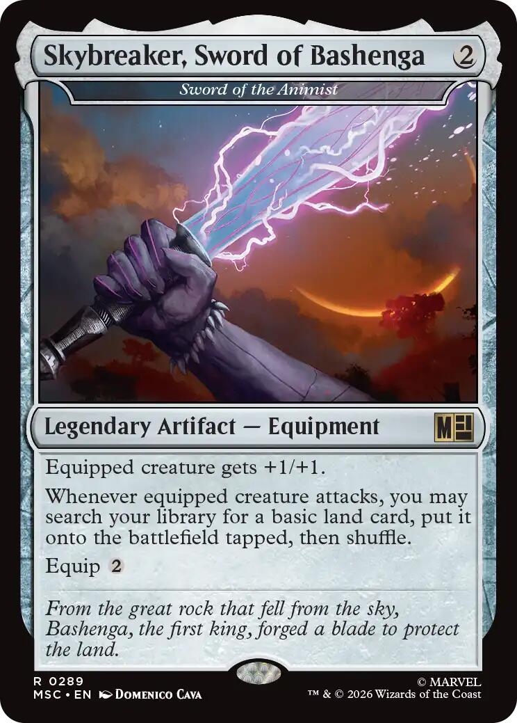 Skybreaker, Sword of Bashenga - Sword of the Animist (Surge Foil) [Marvel Super Heroes Commander] | Gear Gaming Bentonville
