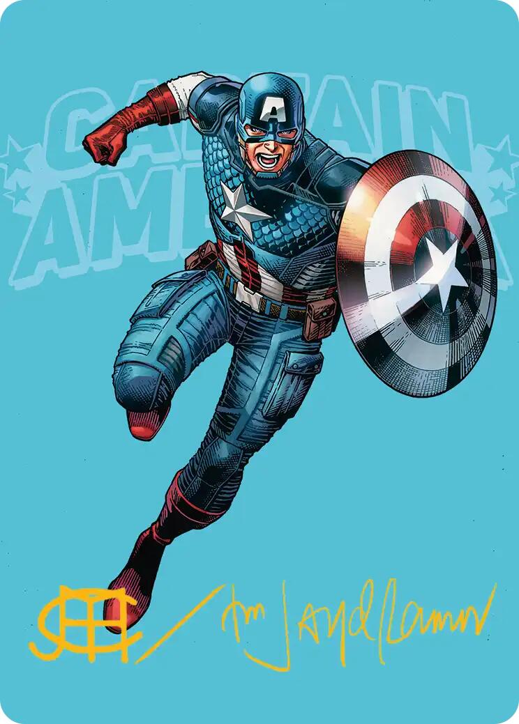 Captain America, Super-Soldier Art Card (Gold-Stamped Signature) [Marvel Super Heroes Art Series] | Gear Gaming Bentonville